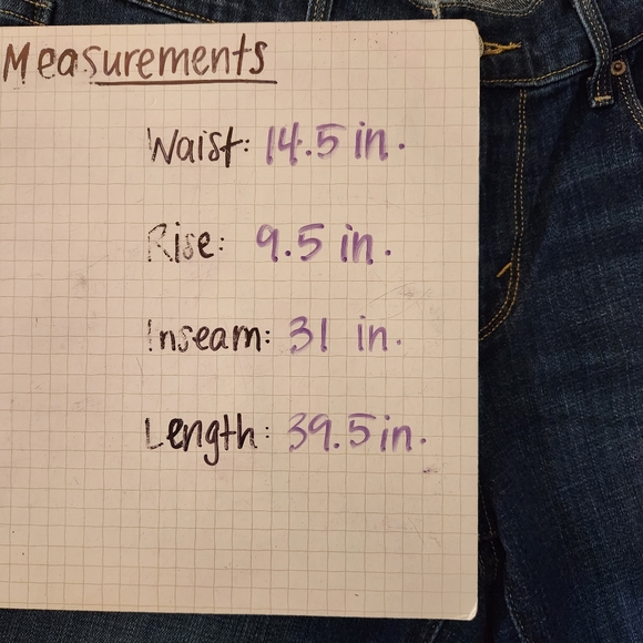 Levis Womens 515 Boot Cut Dark Wash Denim Blue Jeans Size 6 W28 L32 - Picture 8 of 8